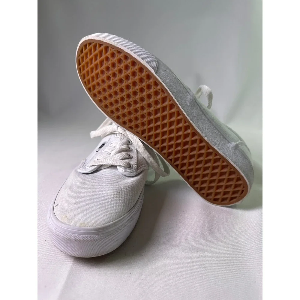 Vans Atwood Low White Canvas Skate‎ Shoes Mens Size 8.5 Casual Low Top Sneakers